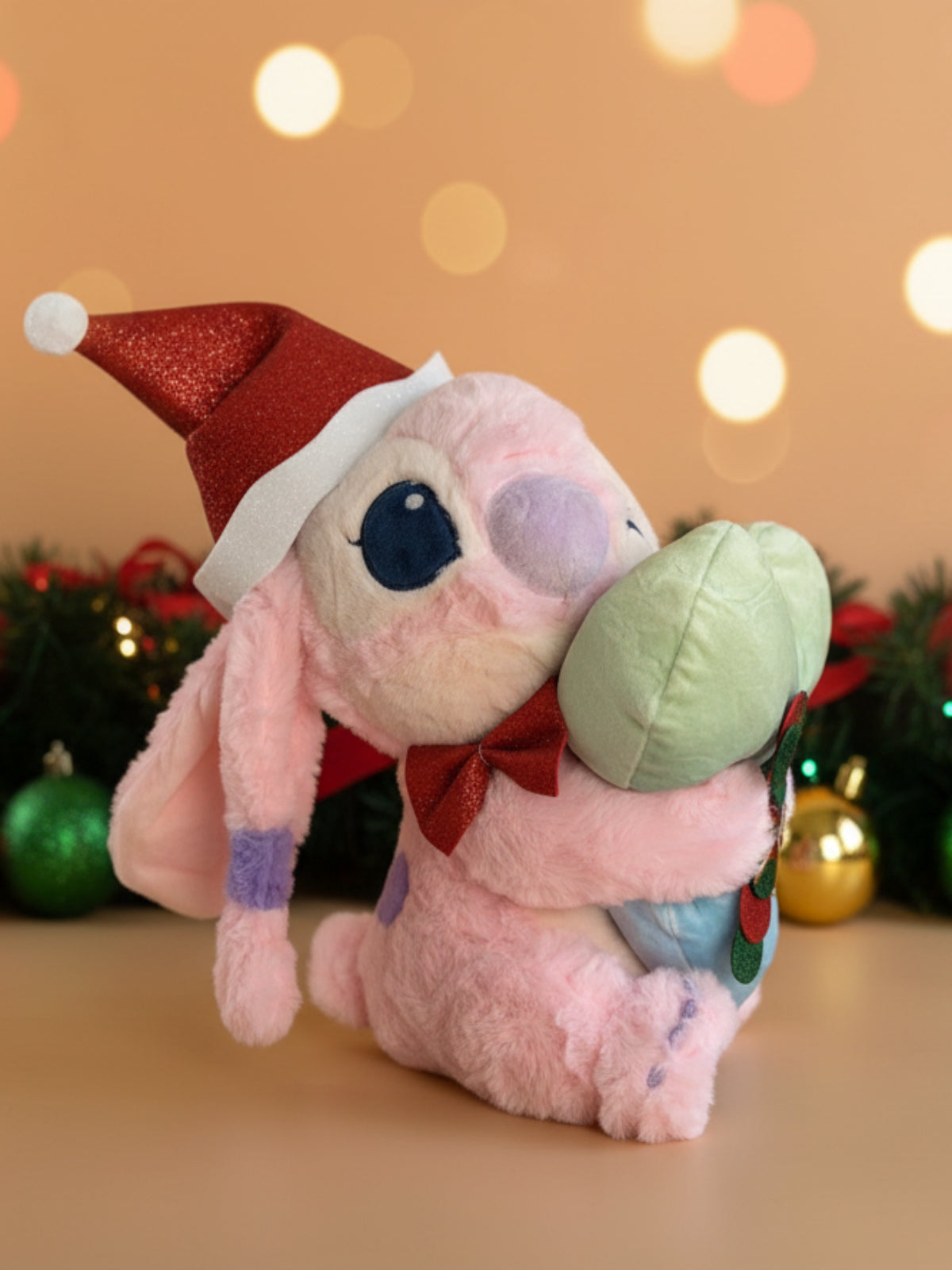 Angel con corazón y gorro de navidad 30cm 31761-31725