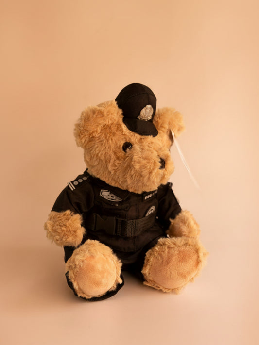 Oso policia traje negro 25cm 31740