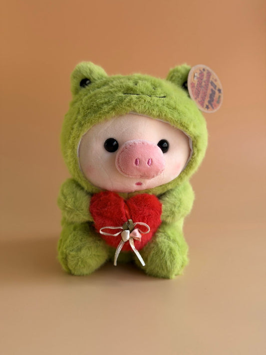 Cerdito con disfraz de rana 20cm 31758