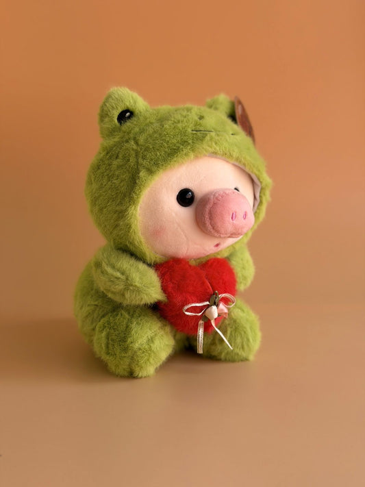 Cerdito con disfraz de rana 20cm 31758