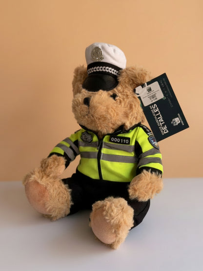 Oso policia traje verde 25cm 31740