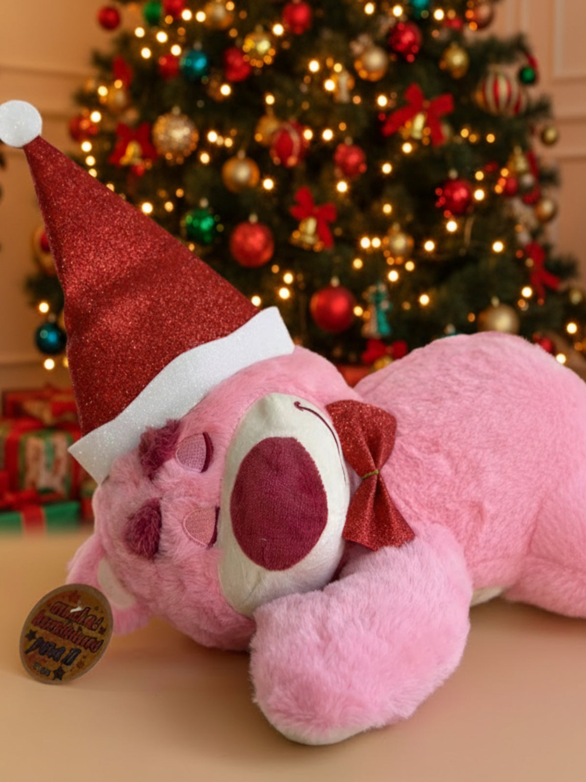 Lotso acostado con gorro de navidad  40cm 31765-31725