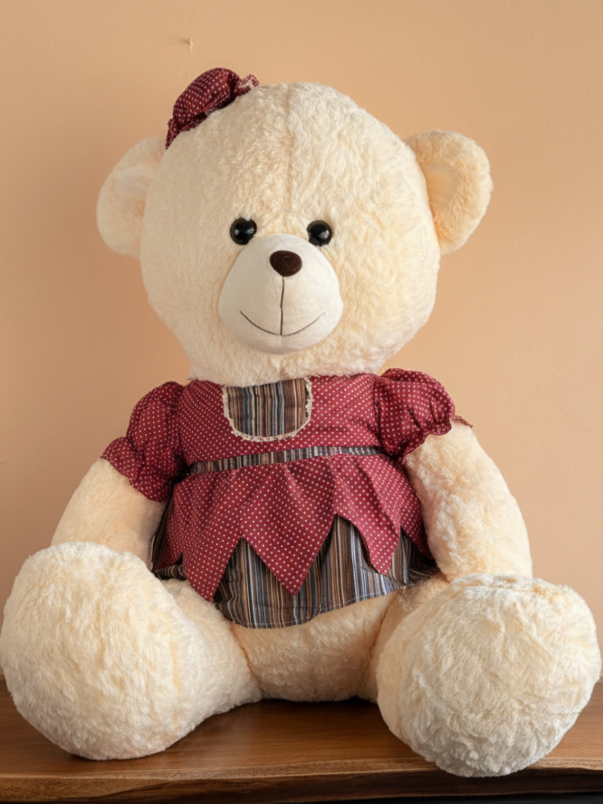 Osita con vestido rojo 80cm 31723